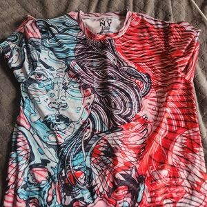Graphic Red and Blue T-Shirt